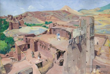 Arabe œuvres - Sur les terrasses de Tazouda orientaliste Araber moderniste